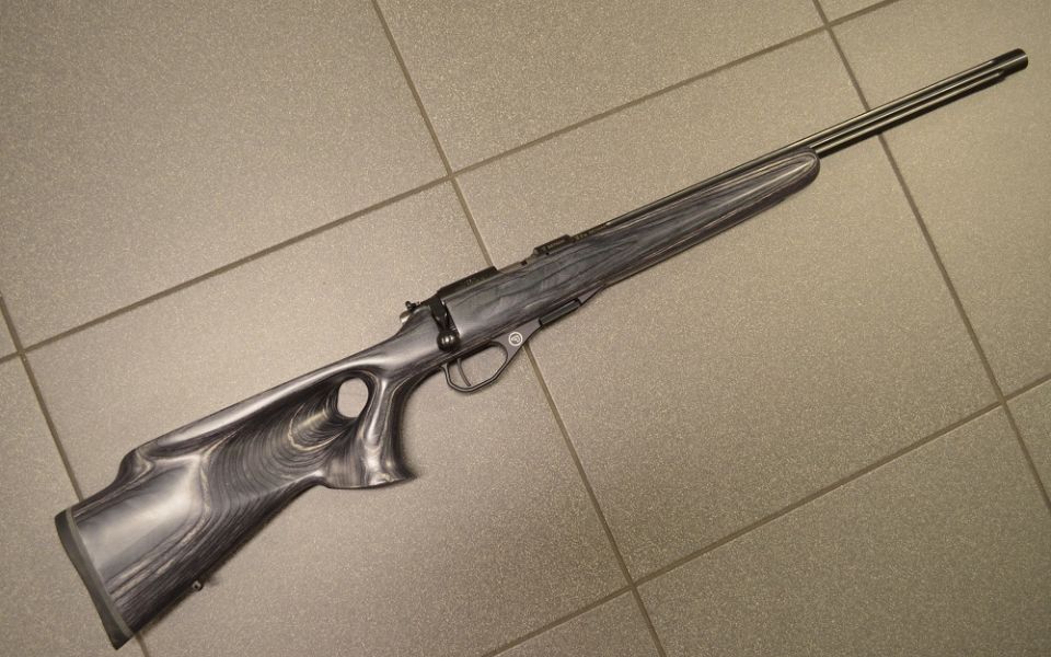 CZ 455 Thumbhole Grey